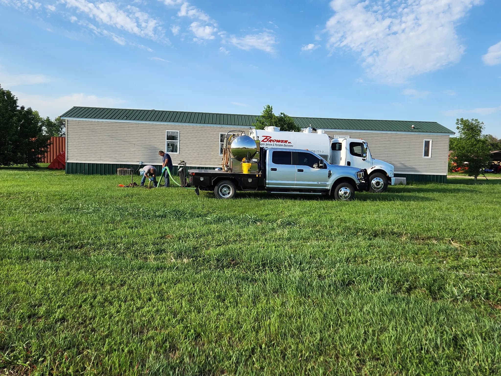 Brower Inc. septic system inspection at a rural Oklahoma property